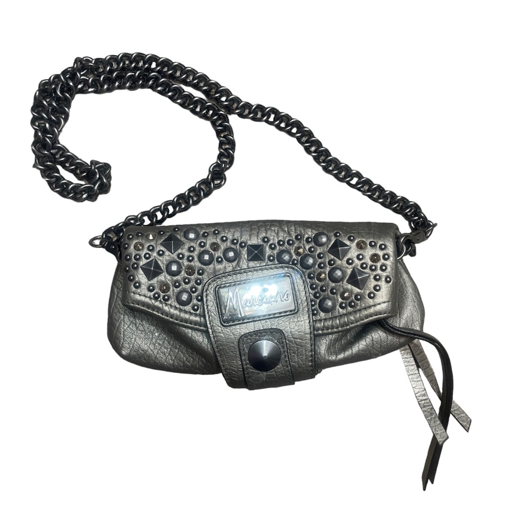 Marciano Silver Purse 42" Removable Chain Strap